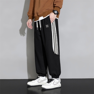 主推M-8XL 棉 秋季新款大码束脚潮流休闲卫裤 109-K613-P50图片