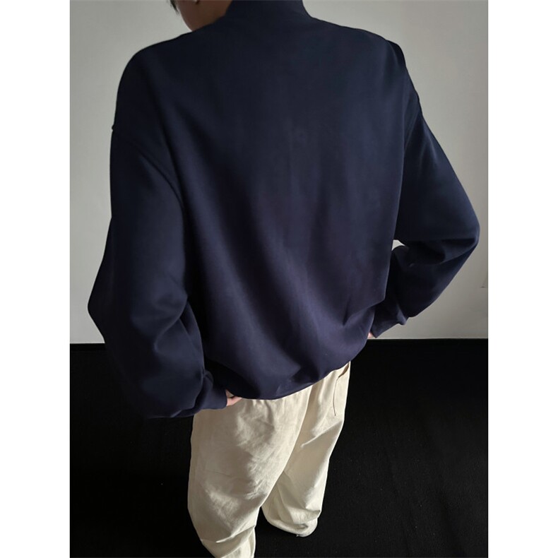 WY823-尺码M-3XL-P65-X128-美式复古趣味卡通小狗刺绣开衫卫衣,男装卫衣,星座1811B