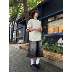 【有货】DXT78LL-特P35cleanfit花灰色拼接解构风度短袖t恤设计，男装T恤，星座1007（原301D）