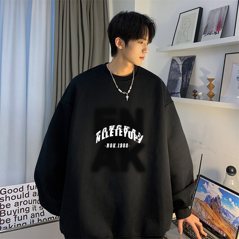 美式潮流字母印花连帽卫衣青少年秋季新款上衣JK23357特批24控39图片