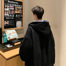 可拆卸双层帽重磅开衫卫衣男女连帽长袖卫衣XZ212-1-QJK8895-P70，男装卫衣，星座212-1