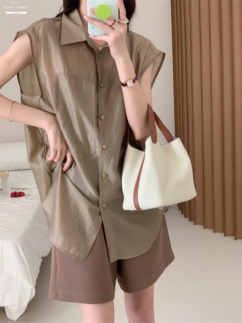 防晒套装女薄款欧洲站夏季2022新款欧货衬衫阔腿短裤两件,女装职业装,香丽迪1