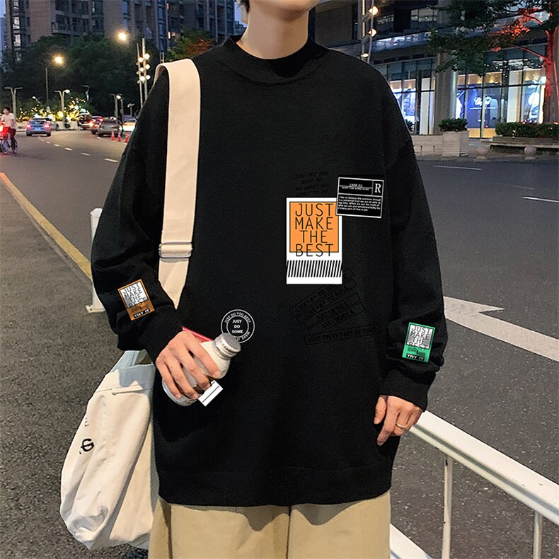 M18121-P45加绒款-P65半高领毛衣男士大码针织衫男毛线衣男,男装针织衫/毛衣,电商A040