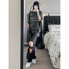 B221美式ins高街小众情侣款大破洞牛仔裤LK23078-P55控78，男装牛仔裤，电商B221