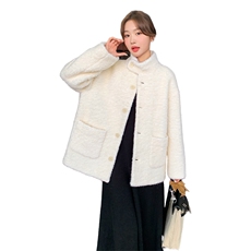 现货，冬装新款加厚羊羔毛毛毛外套P145219，女装毛呢外套，2C262