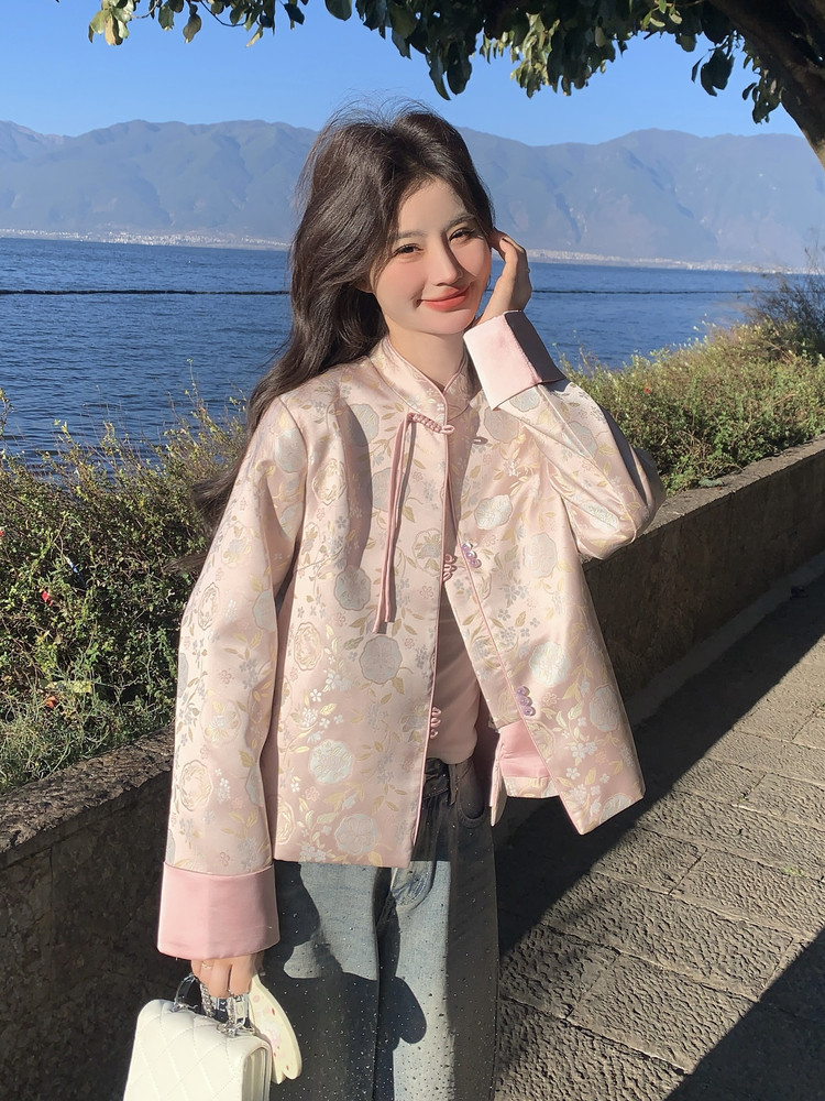 春装新款！大量！风新中式盘扣外套2C133-6018-P165-K268,女装短外套,2C133