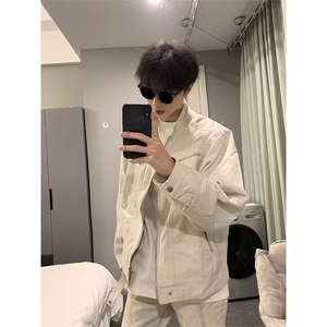 水洗牛仔外套女春秋季款美式复古立领工装夹克 JK7710图片