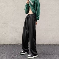 西裤男夏季新款潮牌ins宽松直筒垂感高街阔腿休闲裤K4337-P32，男装休闲裤，星座512-2