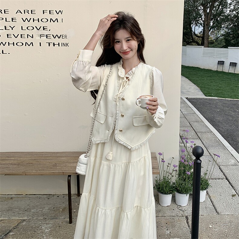 现货-新款杏色两件套裙203-8890-P175-K248，女装套装/套裙，浙宝203