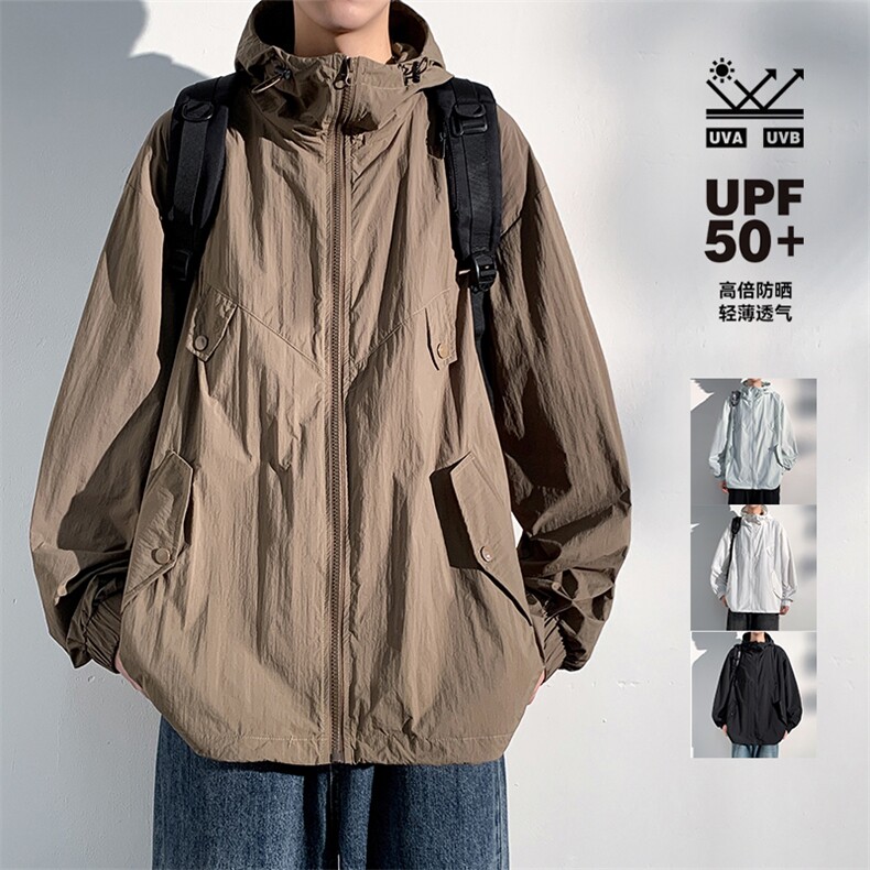 【UPF50+防晒衣】X2380-TP45控价78 夏季连帽宽松轻薄防晒服图片