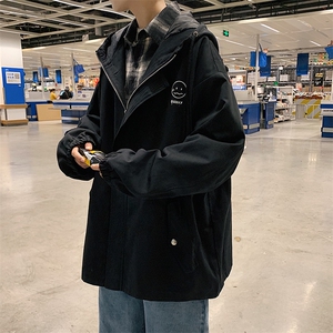 JK41072-P85纯棉连帽夹克男士大码工装夹克男外套男图片