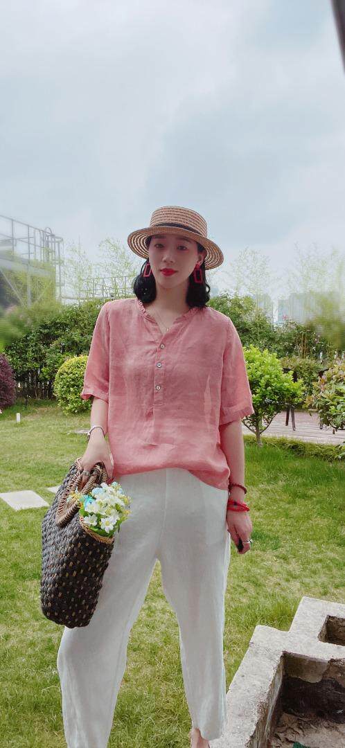 纯苎连衣裙小衫裤子裙子衬衣 时尚风 风淑女风休闲风，女装连衣裙，川哲