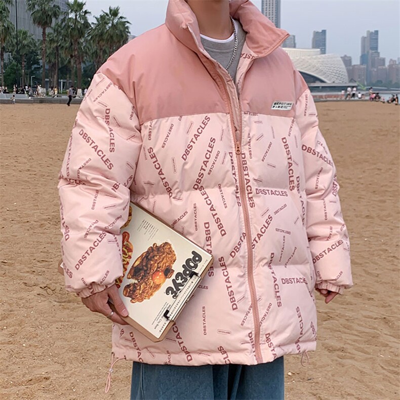 新款双面穿棉服宽松时尚港风青少年棉袄外套MY20815P-60,男装棉衣,电商A128