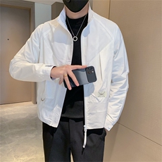 2023抖音男装夹克纯色休闲薄款外套男C208-8892-特P78控119，男装夹克，电商C208