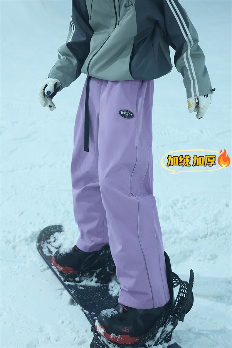 冬季防水防风防寒单板双板男女加厚滑雪裤HK1164J加绒-P75控128,男装卫衣,电商A001