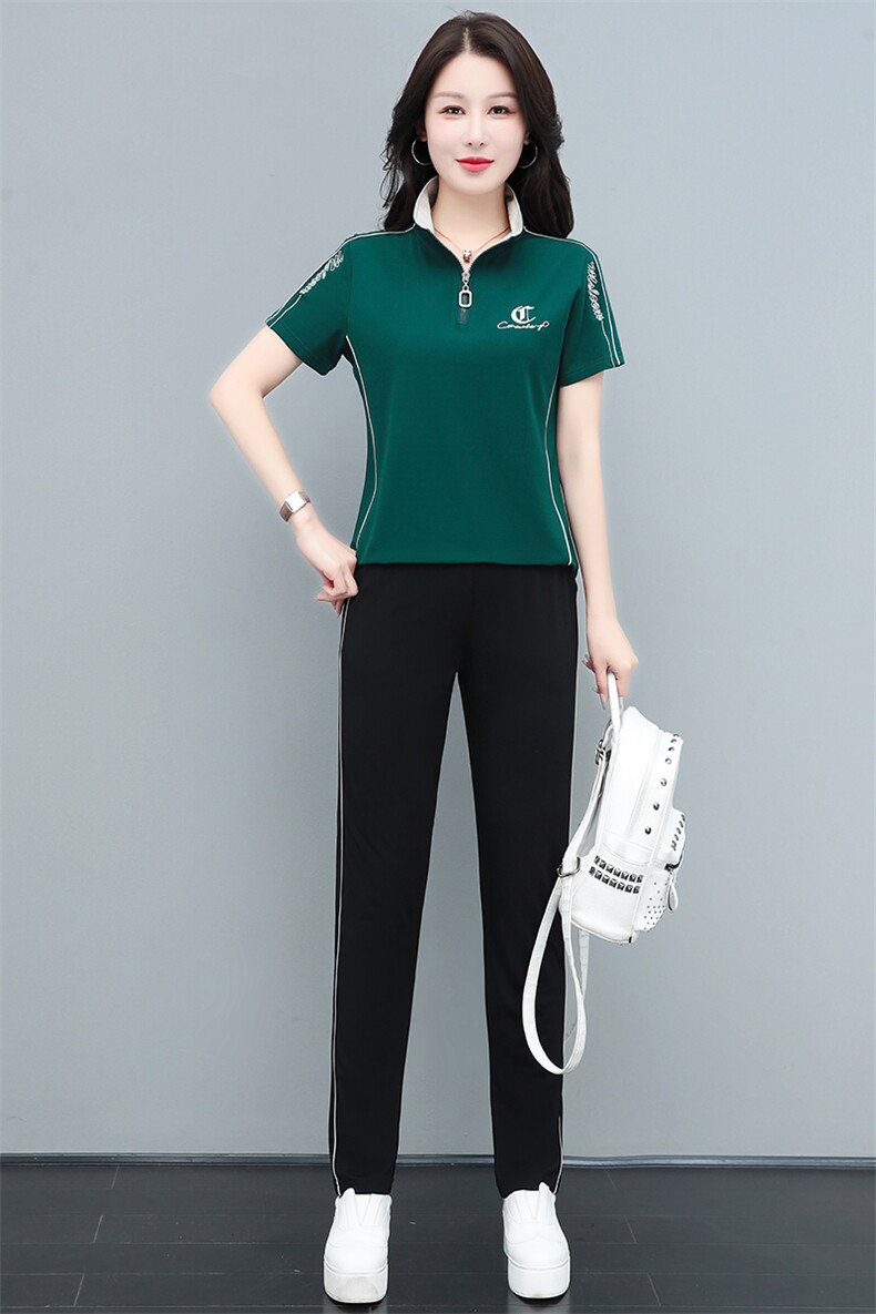 燕颉夏季运动套装女2023年新款洋气薄款休闲跑步服夏装减龄两件套,女装套装/套裙,燕颉服饰