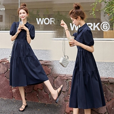 现货轻奢高级感大码法式时尚气质收腰连衣裙，女装连衣裙，关键词