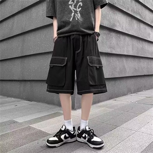 休闲短裤男夏季5分中裤潮牌ins直筒宽松五分工装裤潮流DM318-P28图片