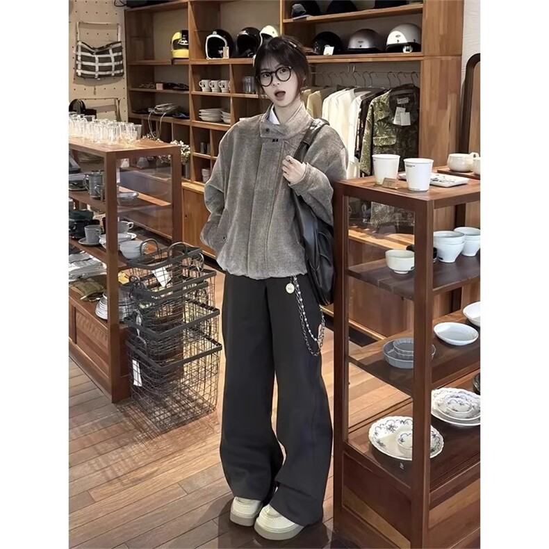 潮牌花卉刺绣外套男2025秋季新品翻领情侣复古百搭卫衣工装夹克,男装夹克,星座506A