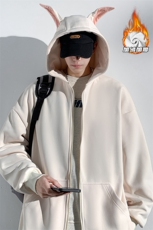2024冬季新款港风光影墙大码加绒连帽卫衣M-5XHW241017-特P55，男装卫衣，电商A022