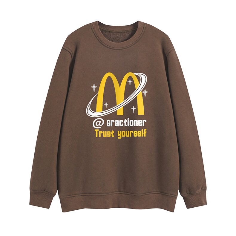 新款秋季时尚百搭宽松字母印花套头情侣外套W1033P30控48,女装短外套,电商A247-1