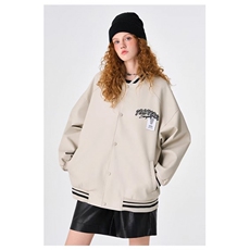 W10726-P60网图现货复古刺绣棒球服外套潮牌宽松休闲PU皮衣夹克，男装夹克，星座1608