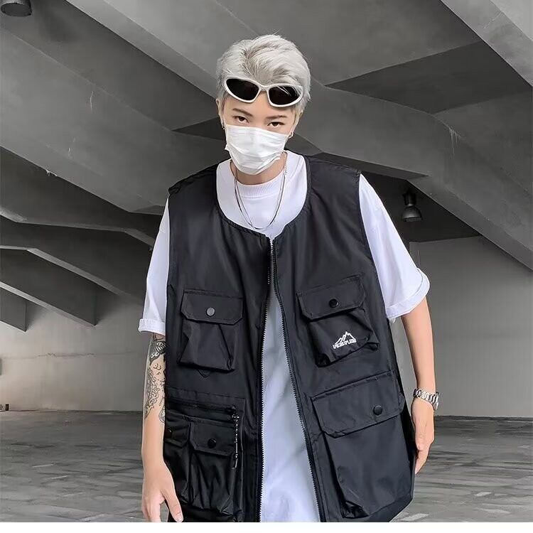 2025新款机能男士马甲多口袋外穿工装外套坎肩潮流MJ9315,男装工装外套,星座1108