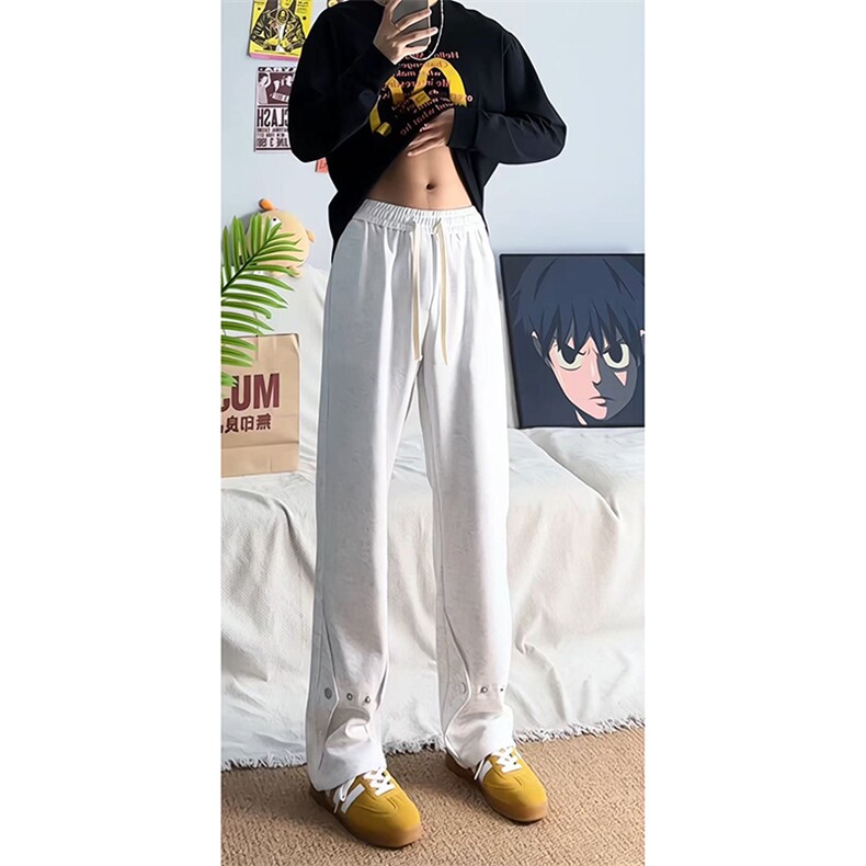秋冬美式高街vibe运动加绒休闲卫裤货号K2485特P4578图片