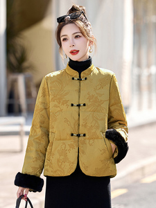 新中式G风羽绒服女2025冬新款今年流行小个子短款亮色盘扣外套图片