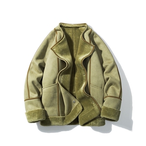 1白底皮毛一体高级感轻奢机车大码M-5XL棉服外套男8708P158控228图片