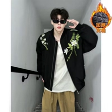 中式美式花卉刺绣飞行夹克男女百搭冬季款ins外套M661，男装夹克，星座1116A（原606A-3）