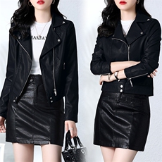 海宁BAO款皮衣女2025年新款高端大加绒皮夹克外套女士春秋短款，女装皮衣，江南女神