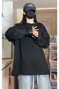 衬衫袖圆领卫衣宽松长袖T恤衫内搭W4642-P27【特价】图片