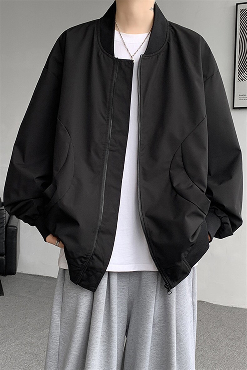 M-8XL春季棒球服外套男大码立领飞行员夹克潮牌休闲衣服JK001P65,男装夹克,电商B312