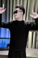 秋冬新款毛衣男套头亨利领针织衫A368-M815-P68，男装针织衫/毛衣，电商A368