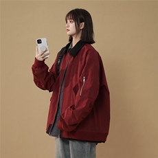 现货春季宽松翻领拼接夹克潮设计款小众外套XZ811A-JK3010-P88，男装夹克，星座811A