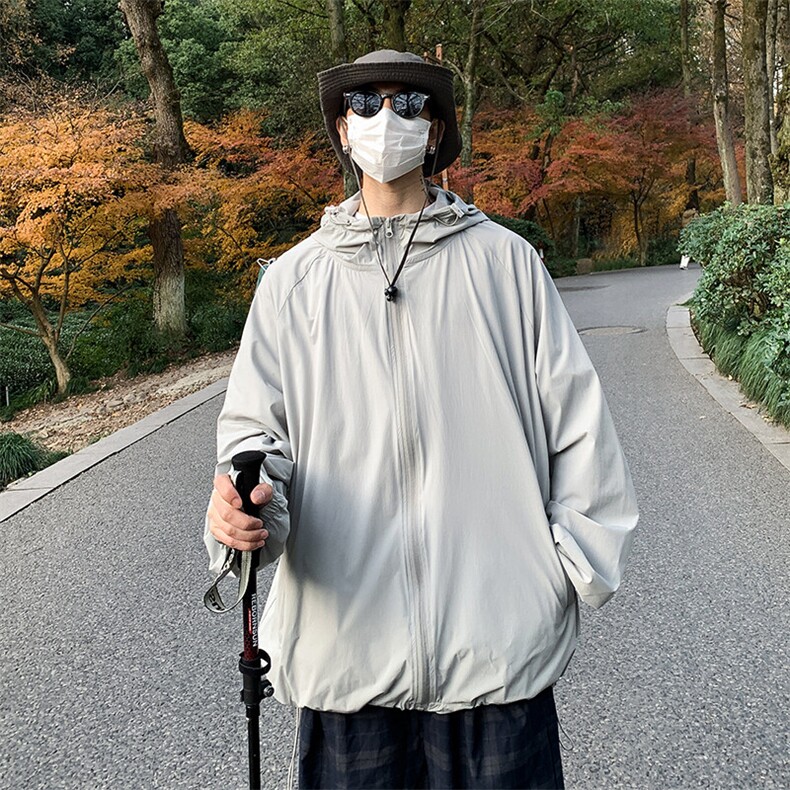 特批P50无差价25夏户外亲肤皮肤衣男女同款潮牌舒适连帽外套J513，男装夹克，电商A001