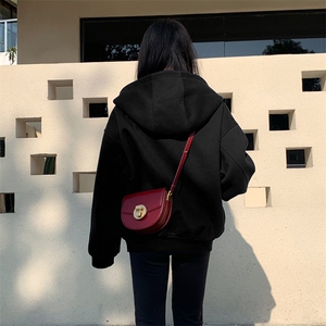 抖音得物高品质 25秋冬美式高街宽松结构防风高领连帽卫衣外套W60图片