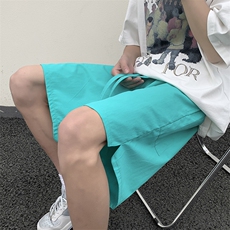 港风纳米皱运动休闲裤美式高街五分裤宽松直通短裤DK200P34，男装休闲裤，星座1204-3