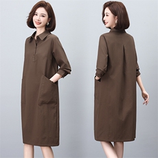 2026年春季休闲风Polo领连衣裙，女装连衣裙，文熹诺