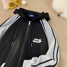 EQ318暖光图秋季连帽开衫卫衣外套男女情侣款学院风学生秋装，男装卫衣，电商C306-1