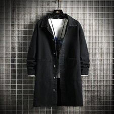 FY640-640-P75秋季牛仔风衣男士长款潮流大码修身帅气青年外套，男装风衣，星座103A