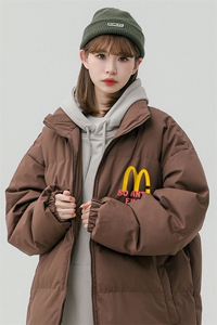中性风23新款冬季时尚百搭潮流字母印花棉服外套MY62063P85控118图片
