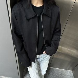 美式飞片合页拉链夹克男女春秋季cleanfit飞行员外套W6787-P65图片