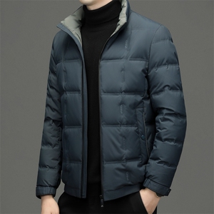 羽绒服男冬季新款厚款立领宽松上衣中年爸爸装休闲男士保暖外套,孕妇装秋冬搭配西装图片