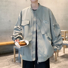 A843-P62秋季痞帅潮流棒球服外套男美式复古宽松休闲设计感夹克，男装夹克，星座512-6