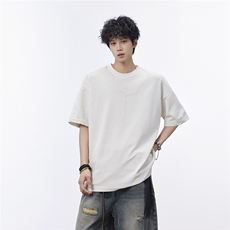 短袖男宽松激光烧花D329-QM910-P35-控58，男装T恤，电商D329