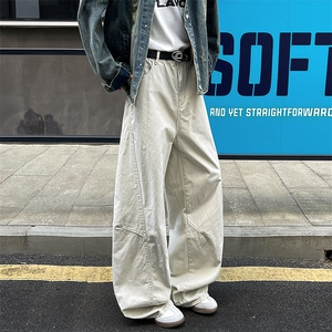 8XL-M 工装裤男秋季日系男直筒宽松阔腿休闲弯刀裤子男K9177P65图片