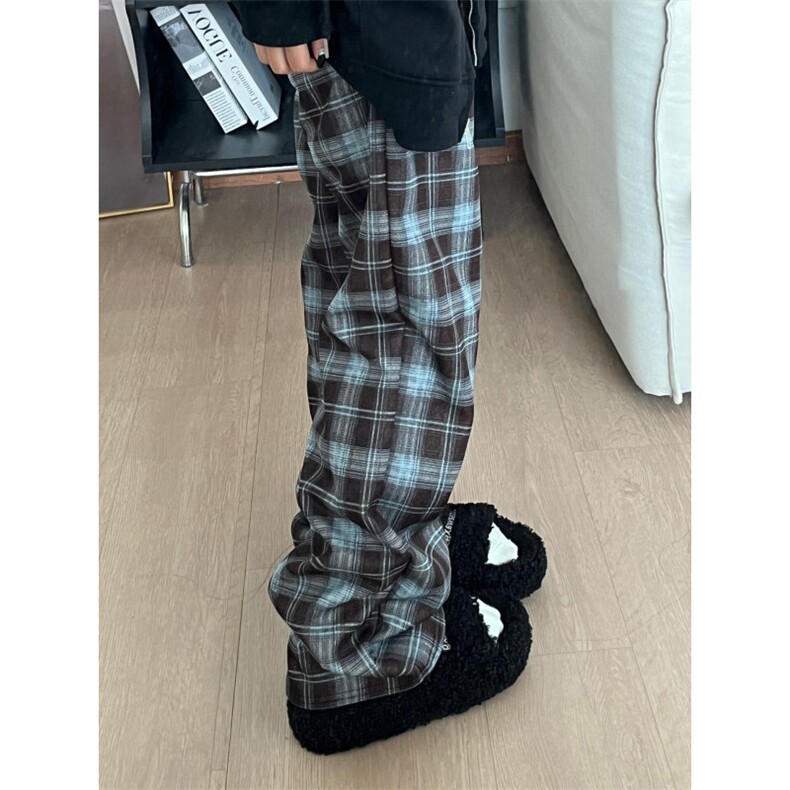 【有货】加绒548CC-P52常规549CC-P45美式复古加绒格子裤子男女,男装休闲裤,星座1007（原301D）