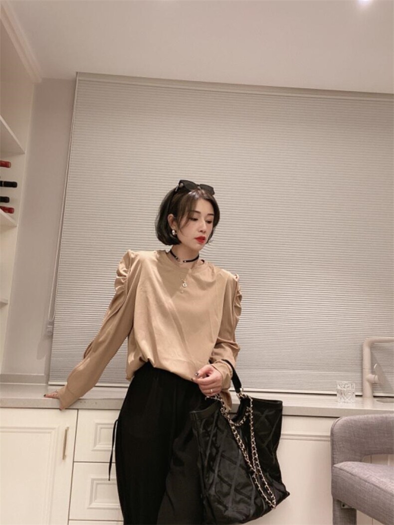 皱褶袖T，其它，可纳奇